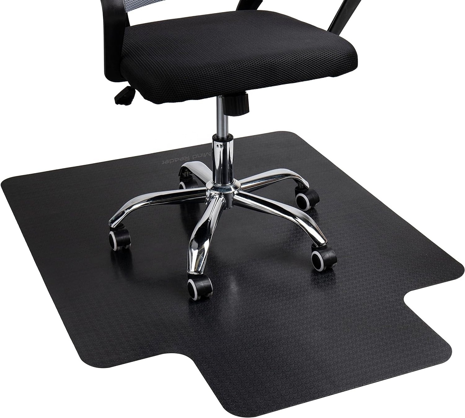 Chair Black Mat Anti-Slip Non-Toxic Plastic Protector Black Office Chair Mat for Hardwood Carpet and Tile Floor