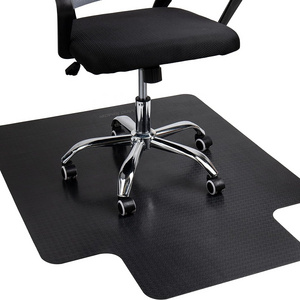 Chair Black Mat Anti-Slip Non-Toxic Plastic Protector Black Office Chair Mat for Hardwood Carpet and Tile Floor