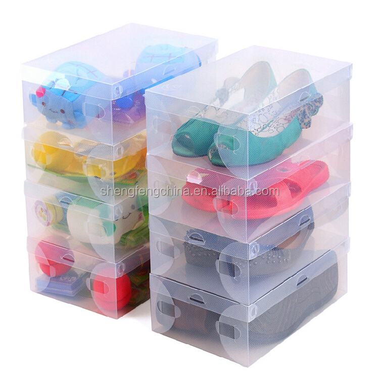 Foldable Shoe Box for Wholesale Clear Plastic Storage Boxes & Bins Europe Shoes Organizer Shoe Organizer Sustainable 0.3~1.5mm