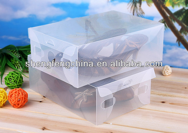 Foldable Shoe Box for Wholesale Clear Plastic Storage Boxes & Bins Europe Shoes Organizer Shoe Organizer Sustainable 0.3~1.5mm