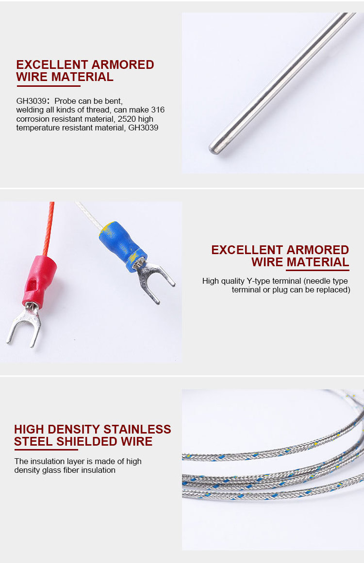 SFM  k type thermocouple with screw and 2m long thermocouple wire