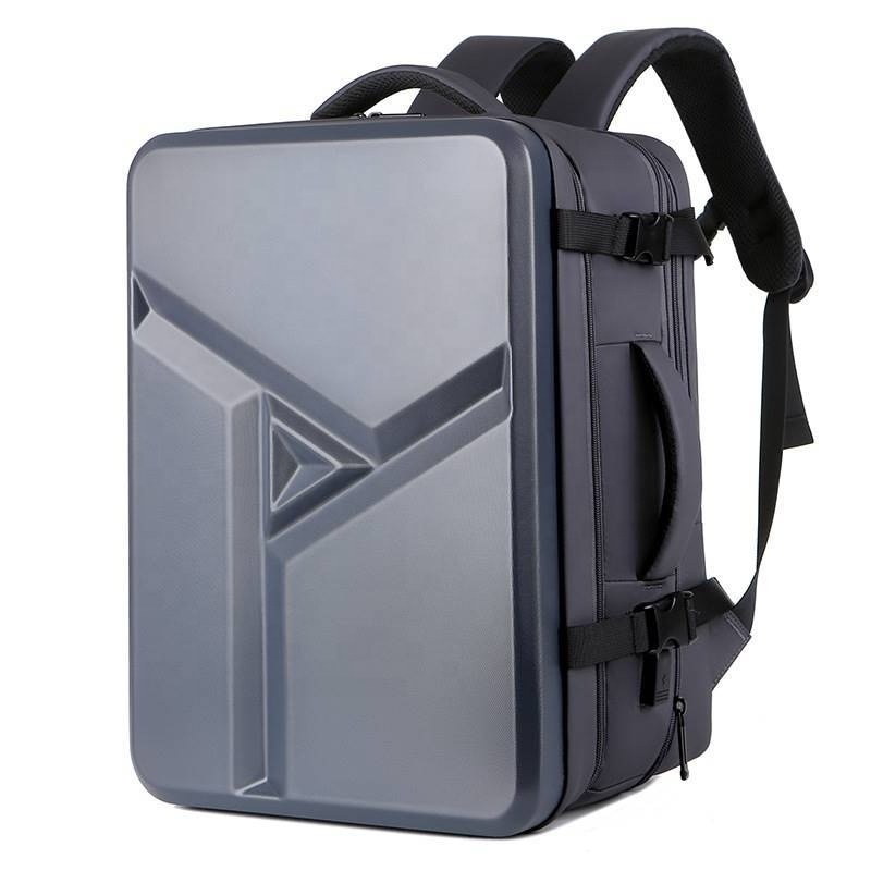 Business Anti-theft Recycled Backpack Usb Charging Waterproof 17.3 Inch Eva Expandable Hard Shell Laptop Bag Men Travel Backpack