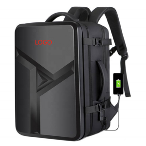 Business Anti-theft Recycled Backpack Usb Charging Waterproof 17.3 Inch Eva Expandable Hard Shell Laptop Bag Men Travel Backpack