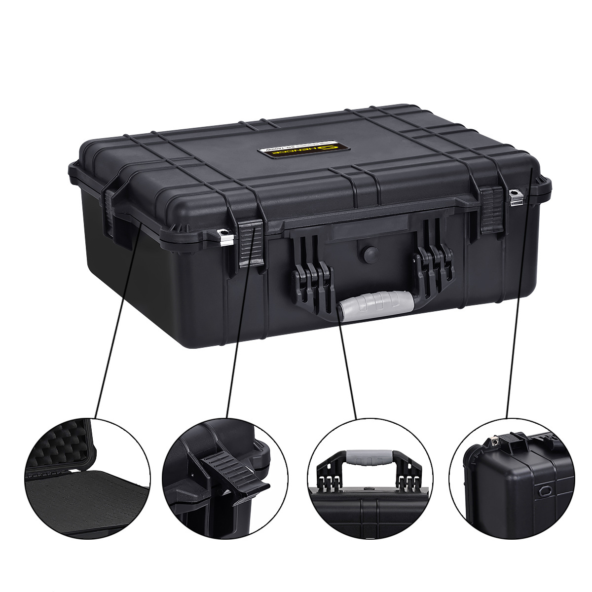 Professional Waterproof shockproof Hard Plastic Equipment Organizer Tool Case With Customized Foam