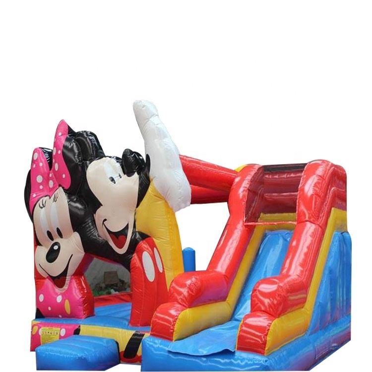 Commercial Inflatable trampoline outdoor bouncing game jumpers Slide party rental Color jumping castle children's bouncing house