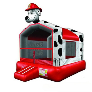 Commercial Inflatable Adult Mini Bouncy Castle Bounce House Dalmatian castle Black and white spotted dog inflatable trampoline