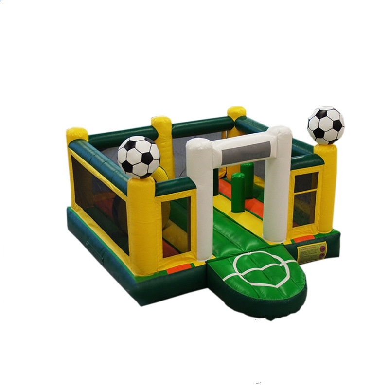 cheap multifunctional soccer inflatable water slide with pool football inflatable jumping castle with slide for party rental