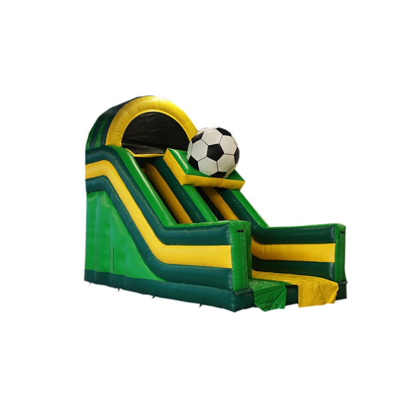 cheap multifunctional soccer inflatable water slide with pool football inflatable jumping castle with slide for party rental