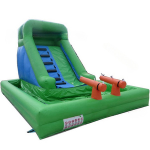 Commercial small water slides backyard rock climbing wall inflatable commercial water slide with pool for summer holiday