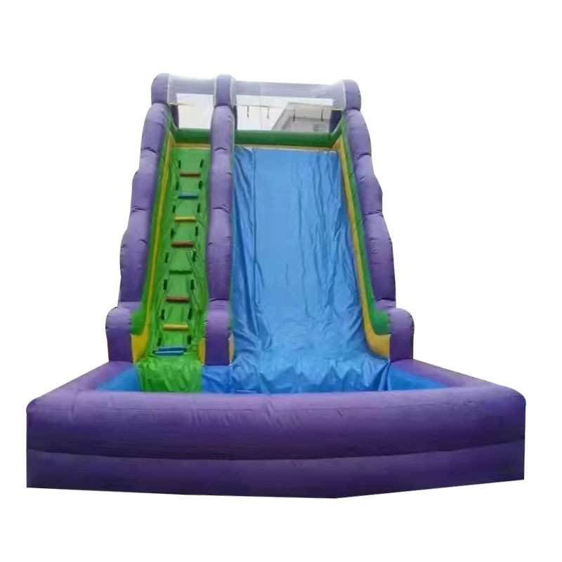 The most popular 18-foot water slide with a pool commercial color inflatable water slide