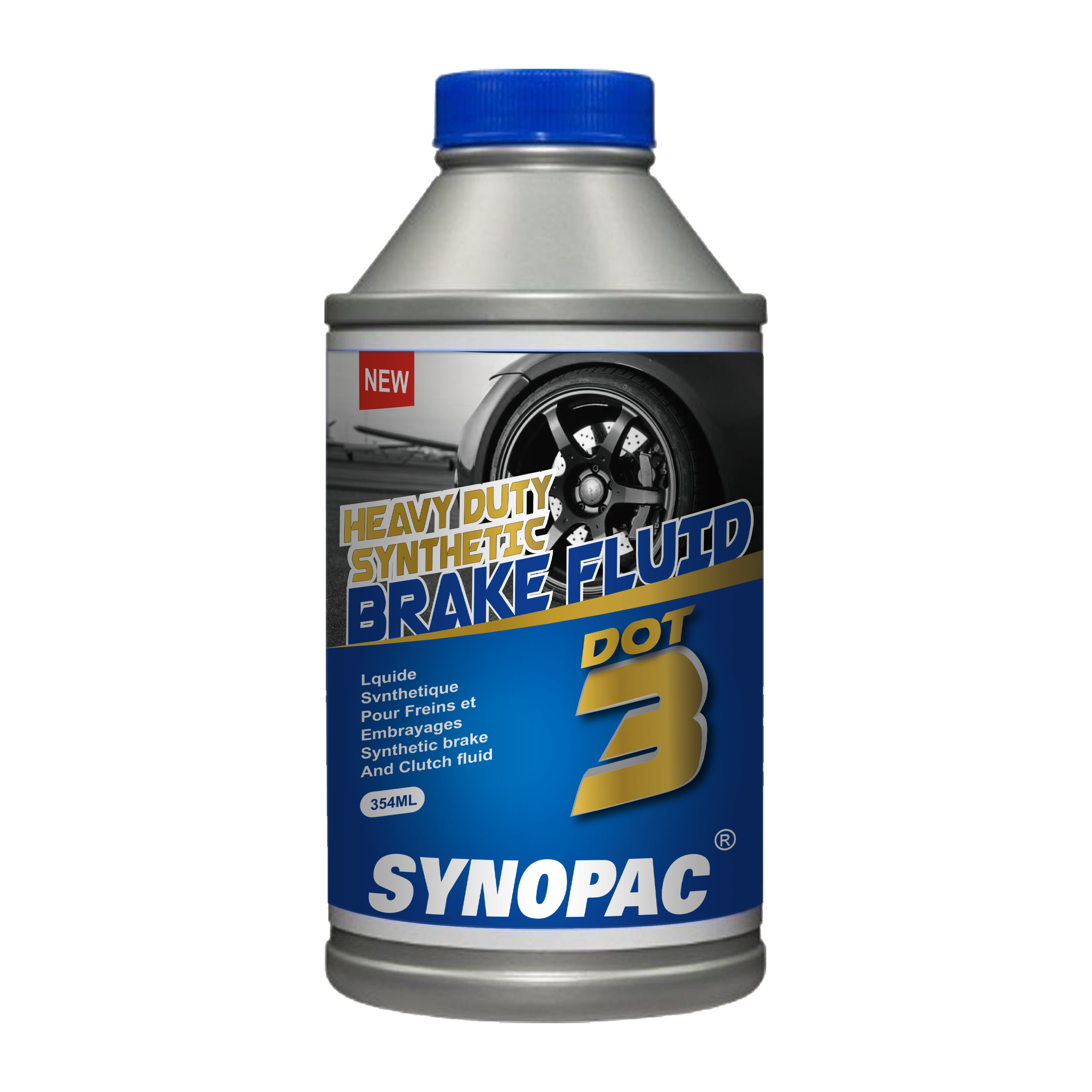 Brake Fluid DOT 3 / 4 SYNOPAC  DOT 3 Brake Oil Automobile Lubricants Made in China