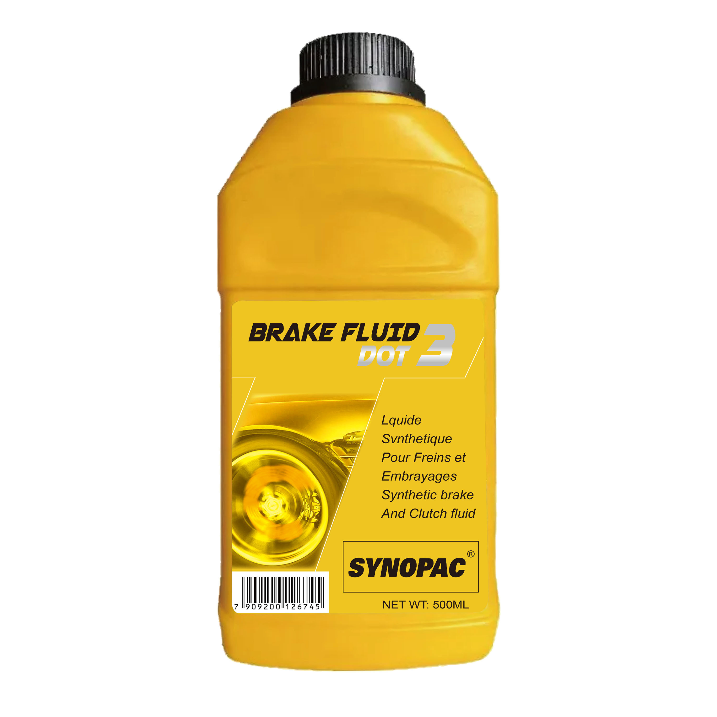 Brake Fluid DOT 3 / 4 SYNOPAC  DOT 3 Brake Oil Automobile Lubricants Made in China