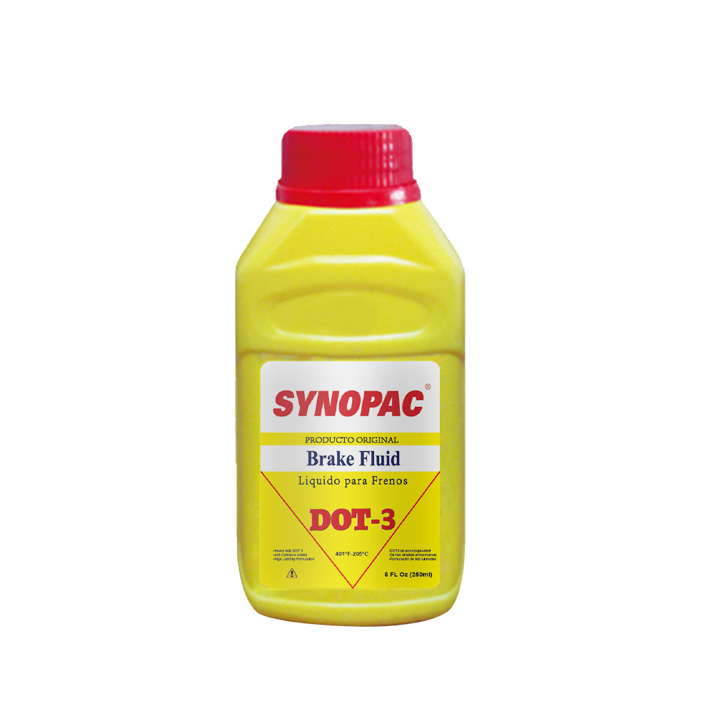 250ml Plastic bottle/Iron Can Heavy Duty hydraulic brake fluid dot3 and dot4