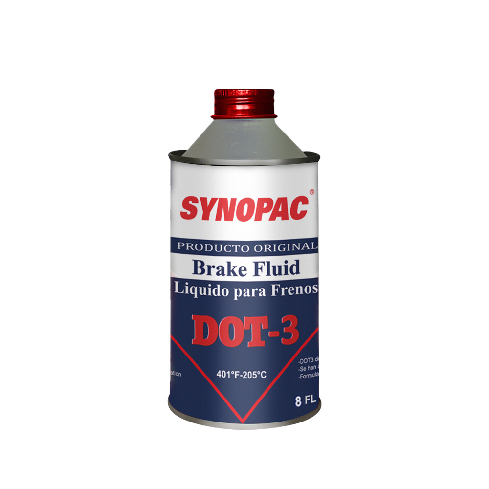 250ml Plastic bottle/Iron Can Heavy Duty hydraulic brake fluid dot3 and dot4