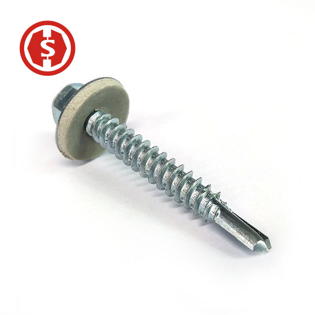 Factory customized wholesale Hex Washer Self Drilling Screws roofing metal Fastener with Bonded Washer