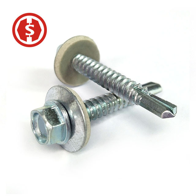 Factory customized wholesale Hex Washer Self Drilling Screws roofing metal Fastener with Bonded Washer