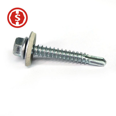 Factory customized wholesale Hex Washer Self Drilling Screws roofing metal Fastener with Bonded Washer