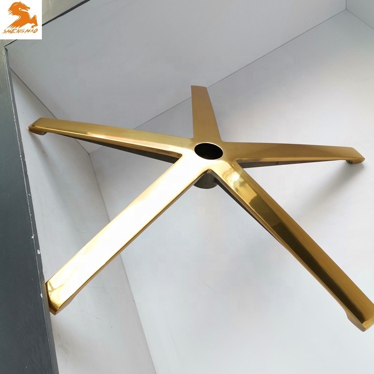 Shenghao Chair Accessories Golden Color  Base Furniture Chair Spare Parts Modern Chair Pad