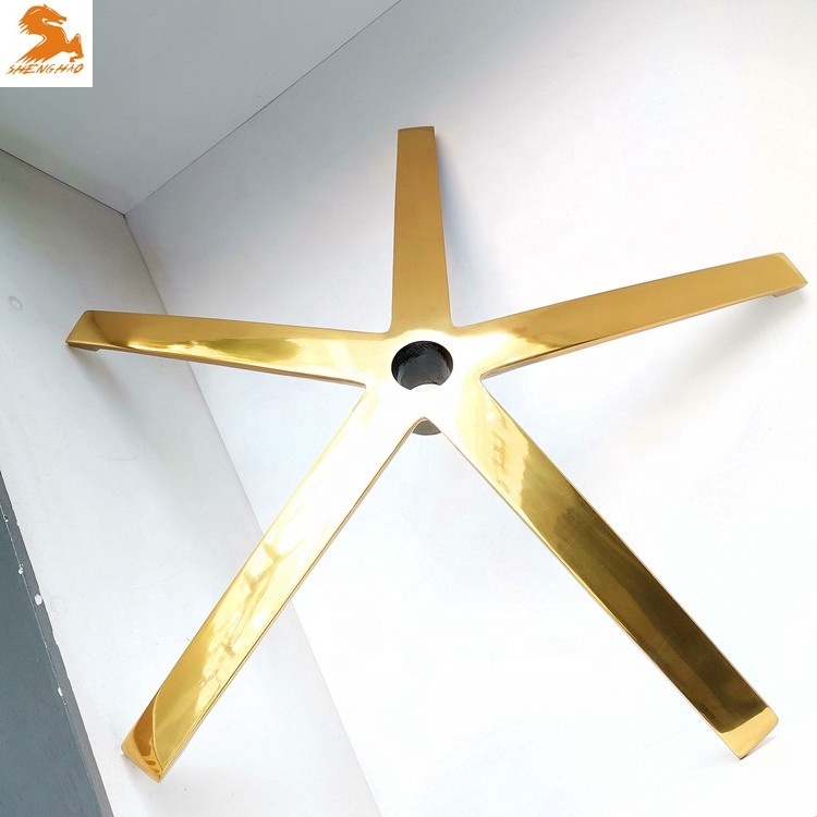 Shenghao Chair Accessories Golden Color  Base Furniture Chair Spare Parts Modern Chair Pad