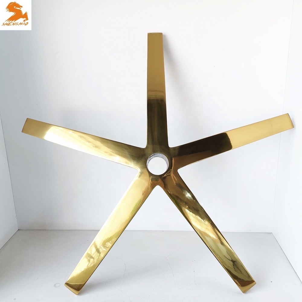 Shenghao Chair Accessories Golden Color  Base Furniture Chair Spare Parts Modern Chair Pad