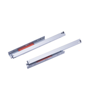 Junaobao Soft Close Under Mount Telescopic Rails synchronous push open hidden drawer slide with plastic adjusting pin