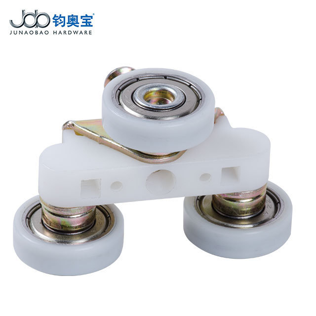 Durable pulley Super smooth Junaobao hardwares  Hot Selling Fitting Sliding Rollers Hidden Invisible Frame Pocket Door Hardware