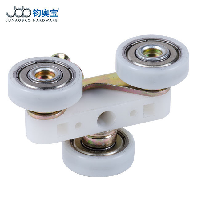 Durable pulley Super smooth Junaobao hardwares  Hot Selling Fitting Sliding Rollers Hidden Invisible Frame Pocket Door Hardware