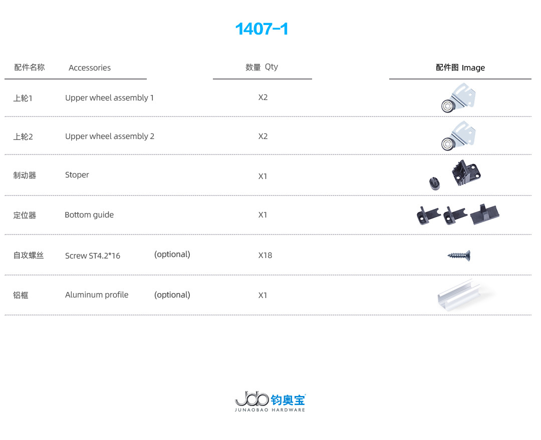 JOB cabinet sliding door hardware roller accessories wheels for sliding cabinet doors