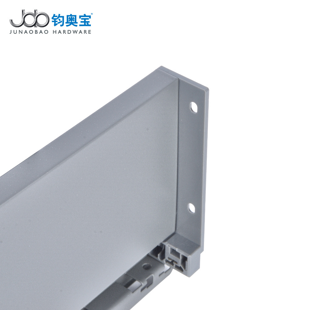 JOB 3 fold full extension tandem drawer slides metal soft close slim box drawer slide  For Kitchen