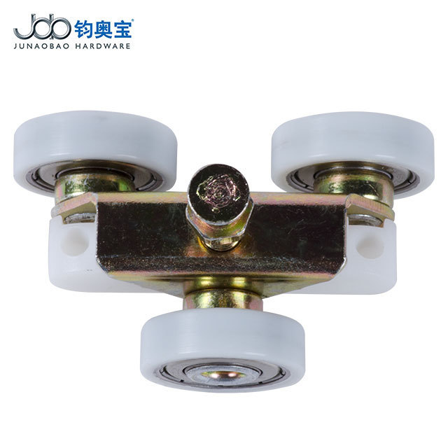 3 wheels pocket door roller sliding track system suspending sliding door roller for wooden door