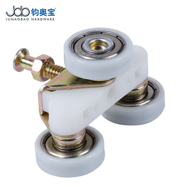 Durable pulley Super smooth Junaobao hardwares  Hot Selling Fitting Sliding Rollers Hidden Invisible Frame Pocket Door Hardware