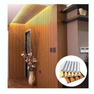 Modern Design Wood Grain Bedroom Decoration Wpc Wall Panel Indoor For Wall