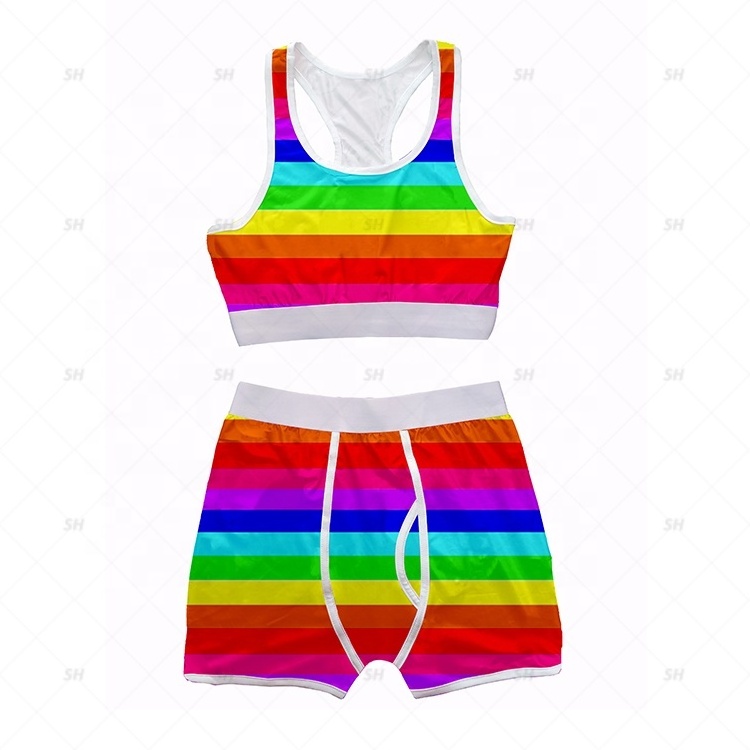 Summer Sexy Outfits Bodycon Sports Tank Top and Shorts 2 Piece Sets Plus Size Bandana Onesie Women Wet