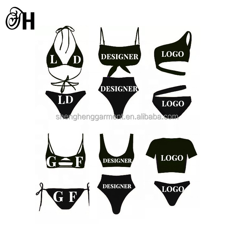 Custom LOGO New Designers Bikini Sexy Micro Mini Two Piece Women's Swimwear Triangle Swimsuit Sexy bikinis & beachwear