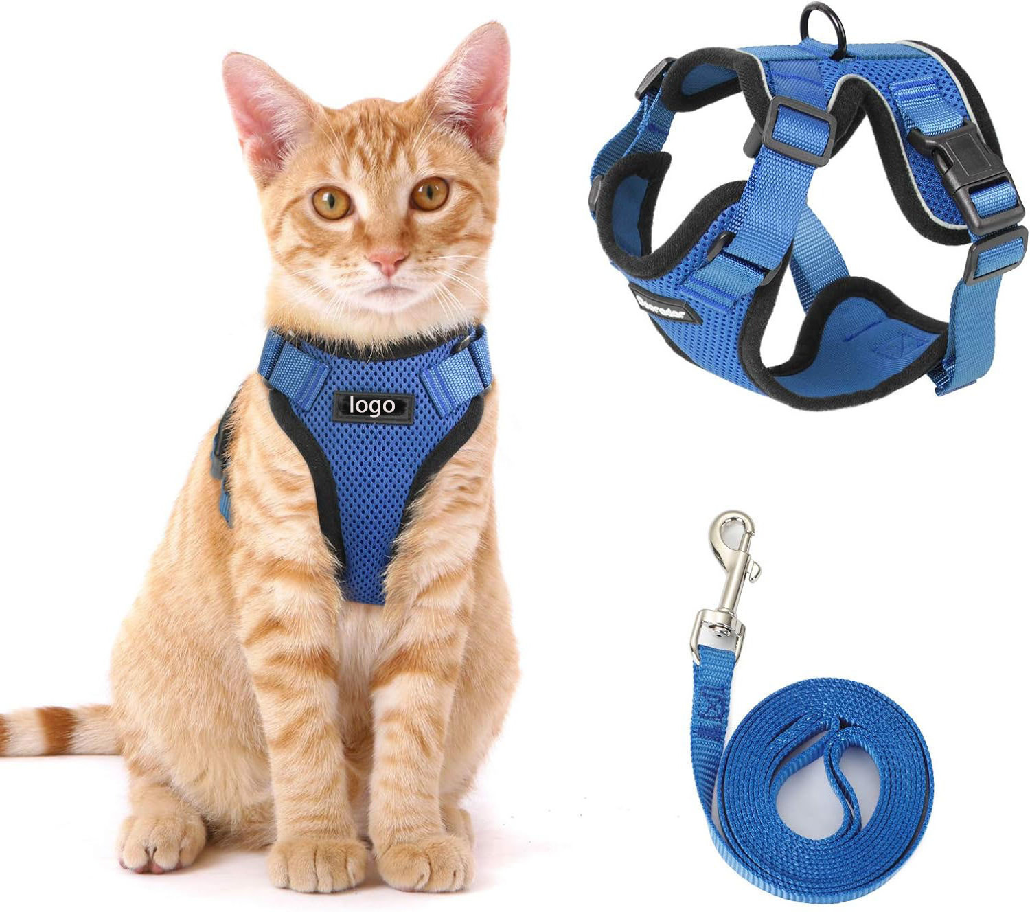 Adjustable Cat Harness and Leash Escape Proof Breathable Pet Vest Harnesses for Walking Harness Set Jacket for Cats