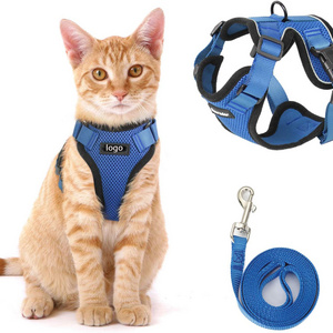 Adjustable Cat Harness and Leash Escape Proof Breathable Pet Vest Harnesses for Walking Harness Set Jacket for Cats