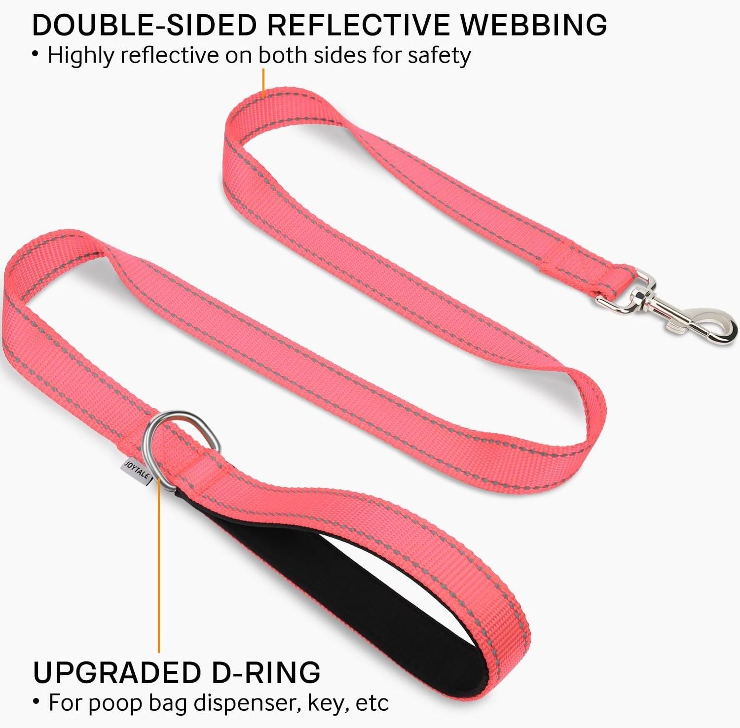 12 Color Nylon & Alloy Dog Leash Comfortable Handle Simple Easy Use Functional dog leash training dog seat belt