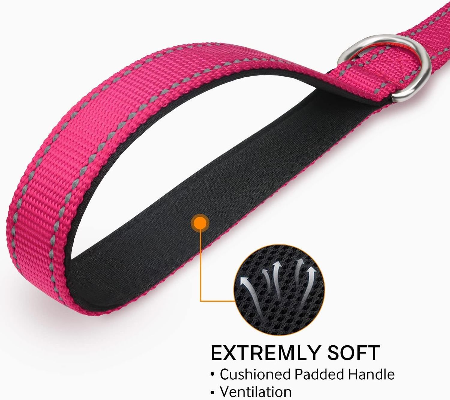 12 Color Nylon & Alloy Dog Leash Comfortable Handle Simple Easy Use Functional dog leash training dog seat belt