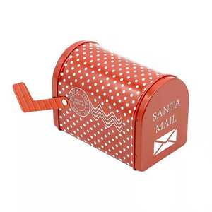 Christmas Decoration Supplies Christmas Gift Big Tin Box Christmas Craft Tin Box Tinplate Mailbox Tin Can