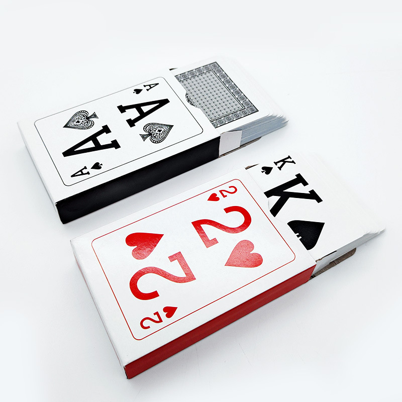 100% PVC Plastic Black Index Poker Playing Cards Customizable Logo Waterproof  Factory Bulk Made China