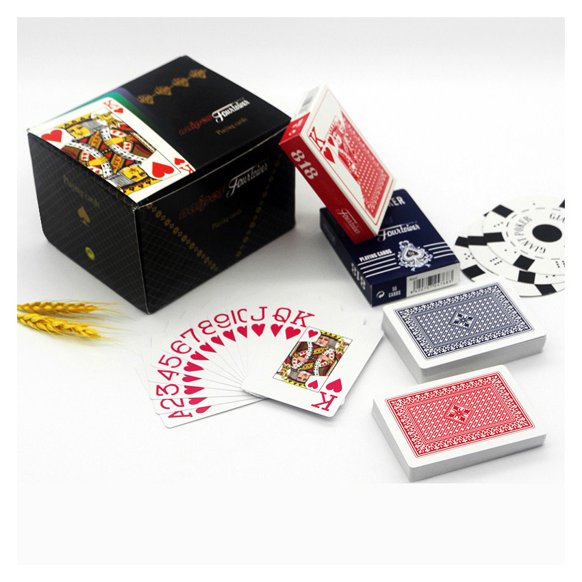 Custom Professional Poker Novelty Playing Cards Promotional Logo Printed Advertising Poker Made Plastic