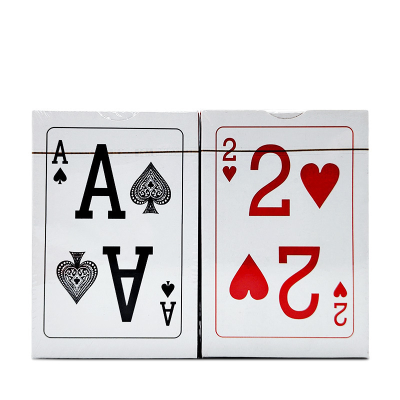 100% PVC Plastic Black Index Poker Playing Cards Customizable Logo Waterproof  Factory Bulk Made China