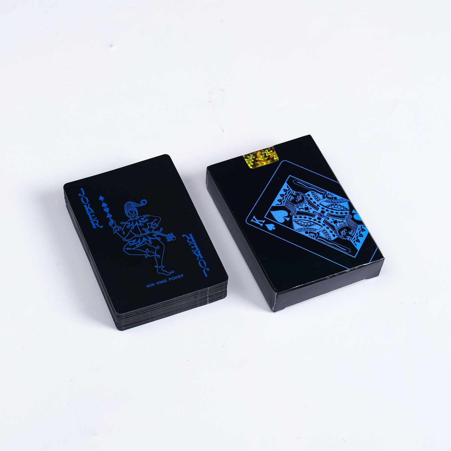 High Quality Black PVC Plastic Poker Playing Cards Creative Durable Waterproof with Custom Logo Advertising Use