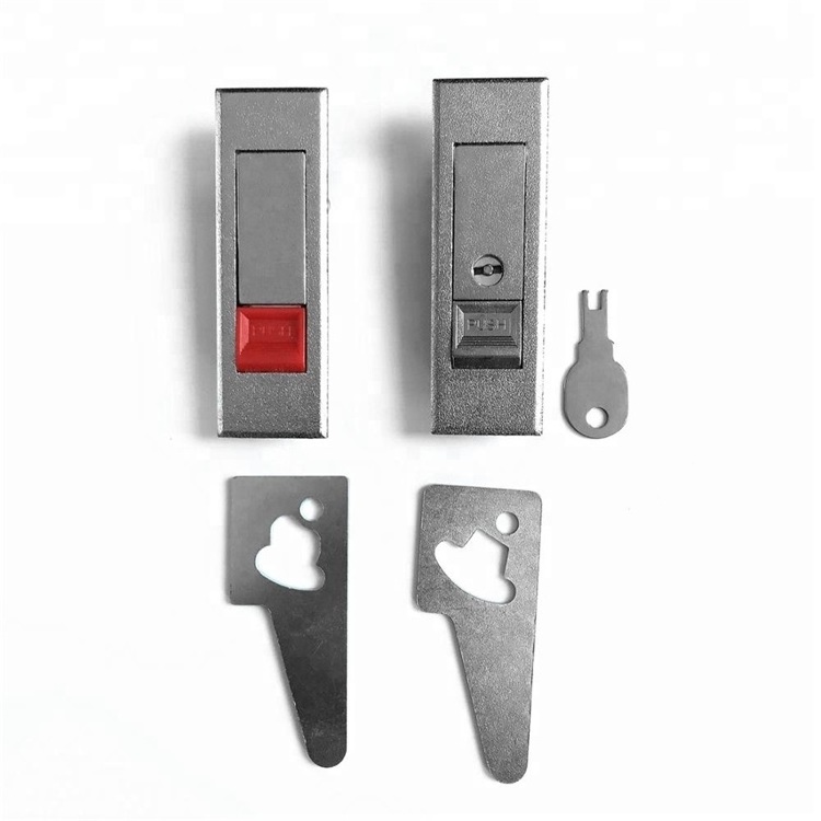 Good Quality Ms603 Zinc Alloy Red Push Button Cabinet Lock with Keys for Fire Box and Subway