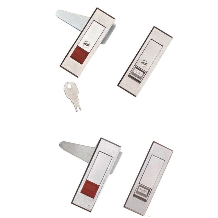 Good Quality Ms603 Zinc Alloy Red Push Button Cabinet Lock with Keys for Fire Box and Subway