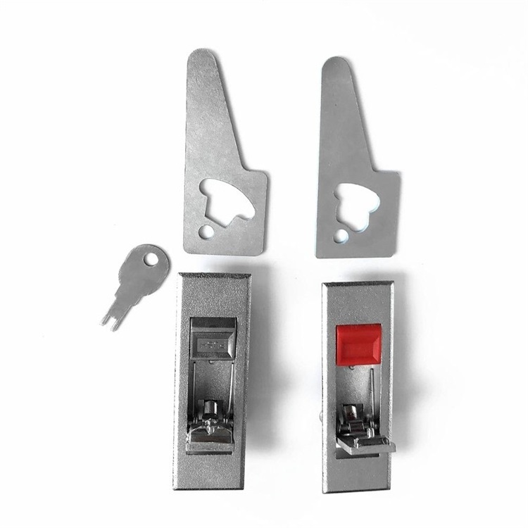 Good Quality Ms603 Zinc Alloy Red Push Button Cabinet Lock with Keys for Fire Box and Subway