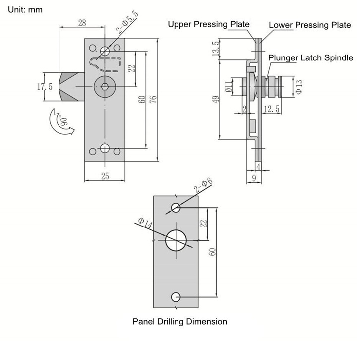 LED Screen Display cabinet lock