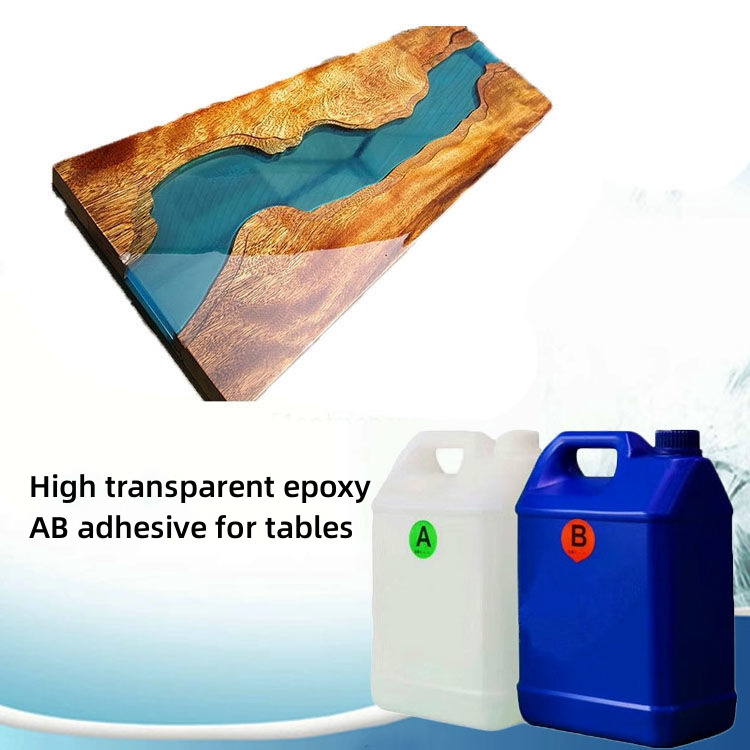 Manufacturer provided clear epoxy resin for crafts and wooden table works transparent ab epoxy resin adhesive