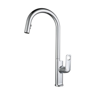 Modern Design Sanitary Ware Pull Down Spray Kitchen Faucet Single Handle Single Hole Kitchen Sink Faucet