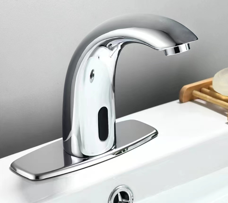 Basin Sink Induction Faucet Bathroom Automatic Induction Faucet Non-contact Water Tap Brass Contemporary Copper Sensor Tap